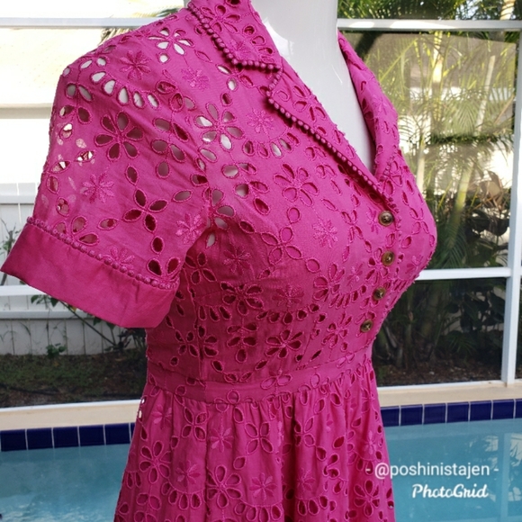 NWT J. Crew Short Sleeve A-line Eyelet Dress - Picture 13 of 14